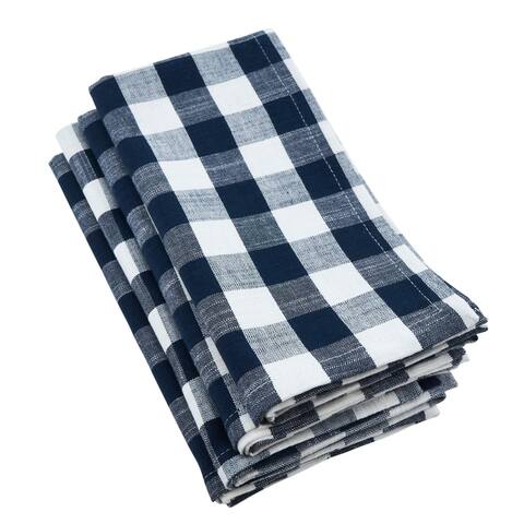 Table Napkins with Gingham Design (Set of 4)