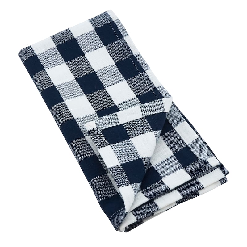 Table Napkins With Gingham Design (Set of 4)