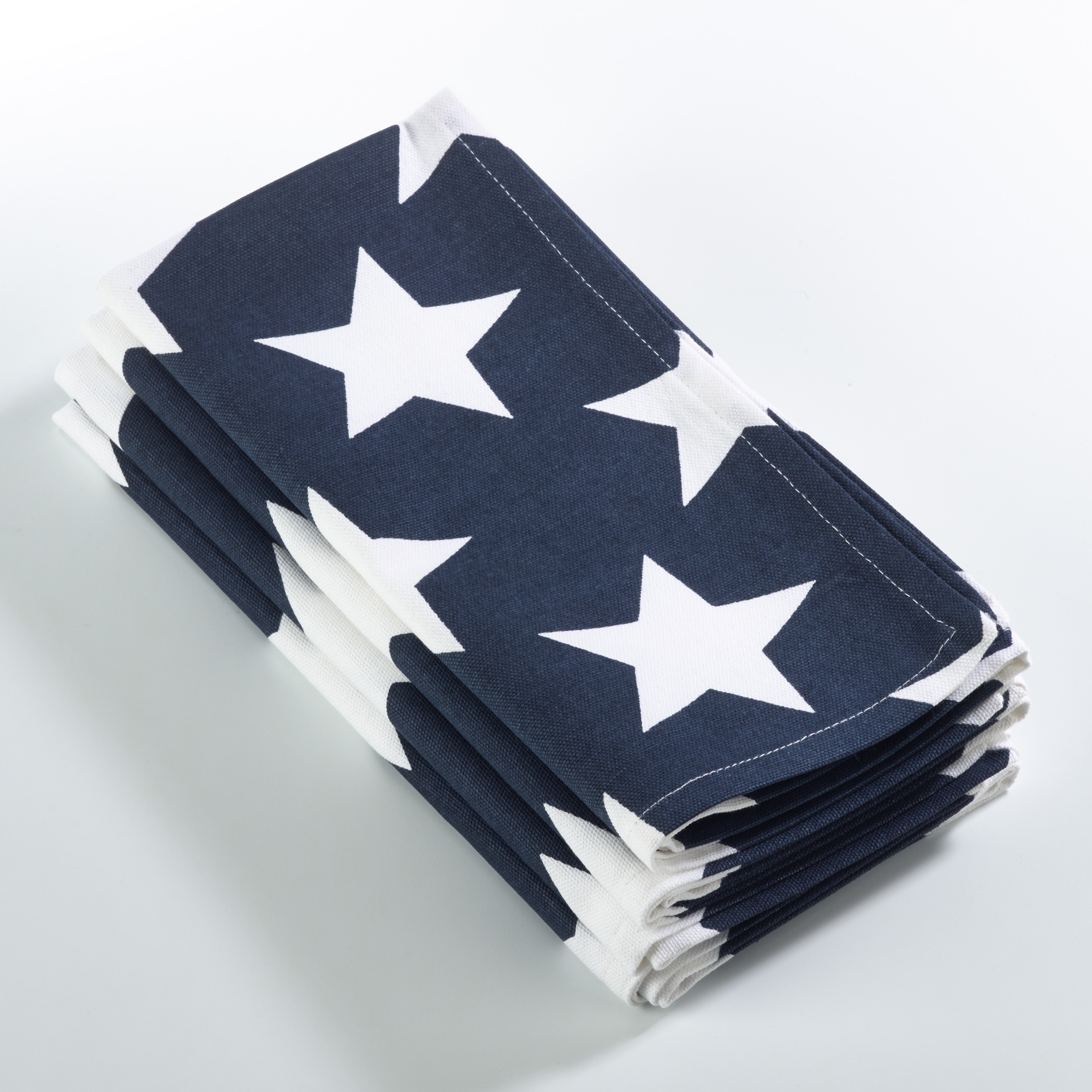 Americana Star Napkin (Set of 4) - Patriotic Stars Table Linen for Memorial Day, Fourth of July & Holiday Entertaining