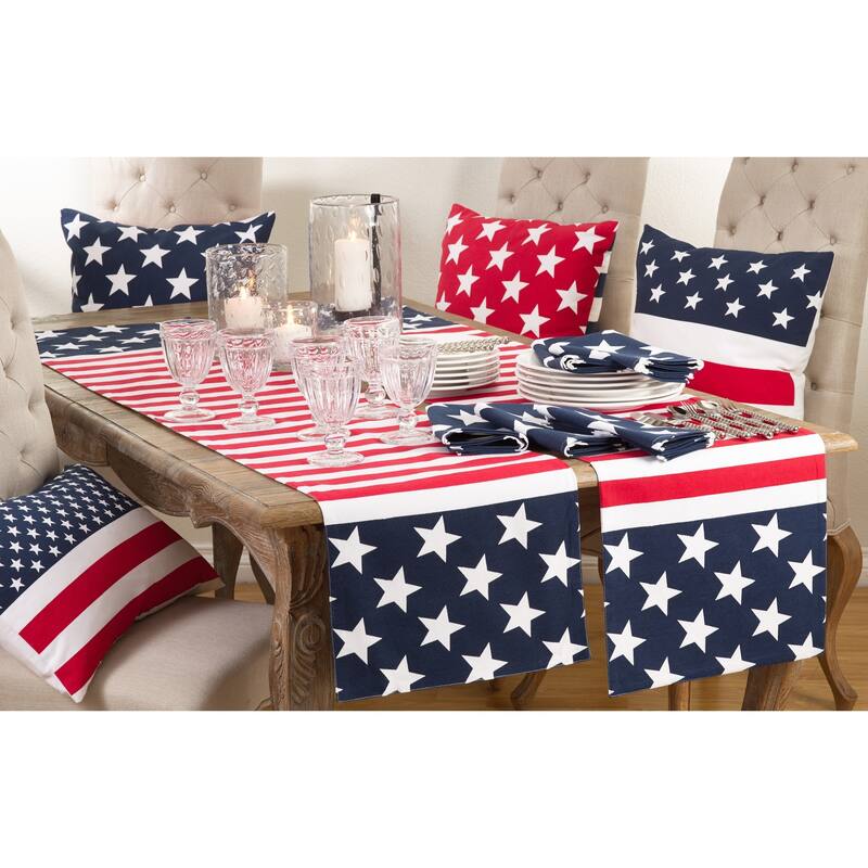 Star Spangled American Flag Design Dinner Napkins (Set of 4)