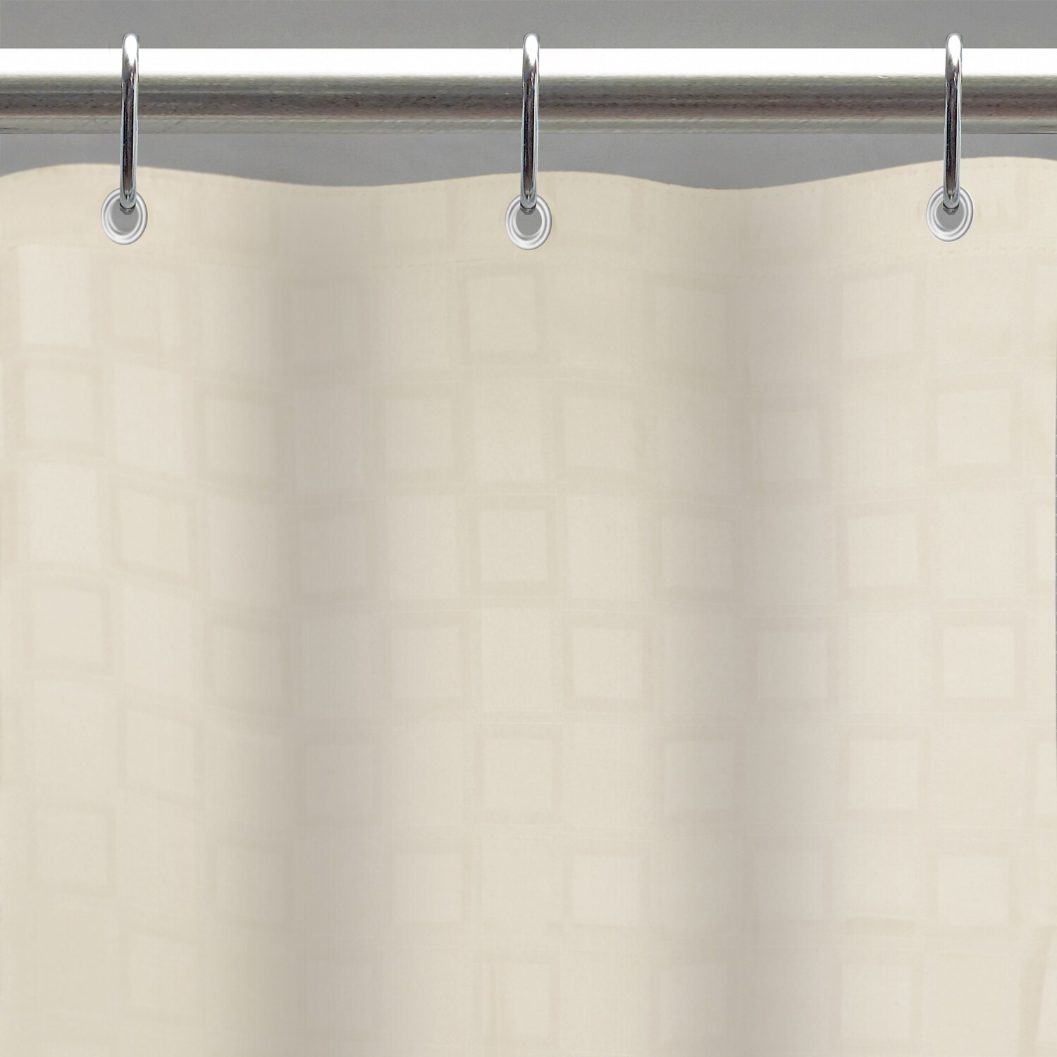 fabric shower curtain with window