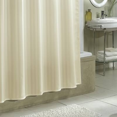 Excell Damask Stripe Fabric Shower Curtain Liner