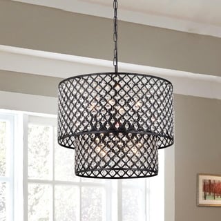 Aenna Multicolored Metal 2-tier 8-light Drum Chandelier