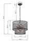 preview thumbnail 7 of 9, Aenna Multicolored Metal 2-tier 8-light Drum Chandelier