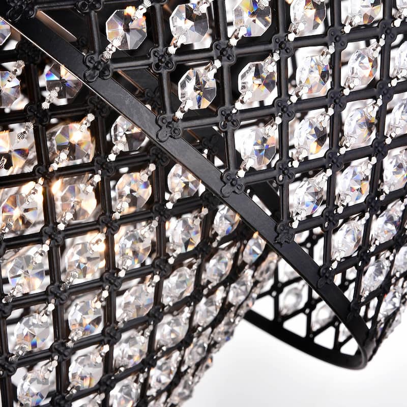 Aenna Multicolored Metal 2-tier 8-light Drum Chandelier