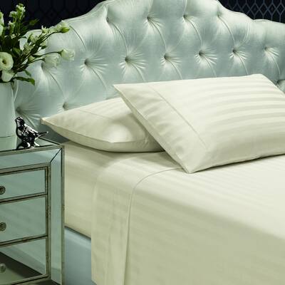 300 Thread Count Dobby Stripe 4-piece Cotton Sheet Set