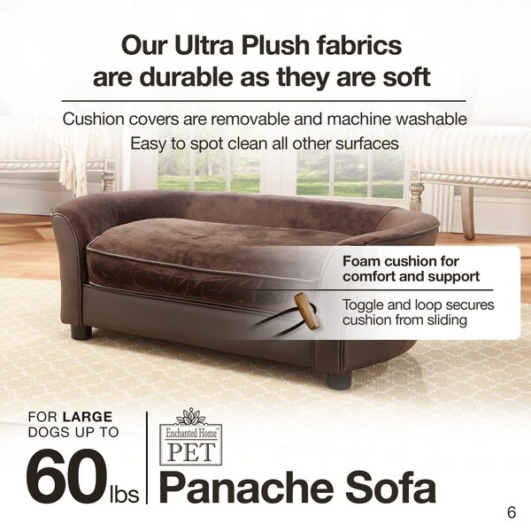Enchanted Home Pet Ultra Plush Panache Sofa Dog Bed