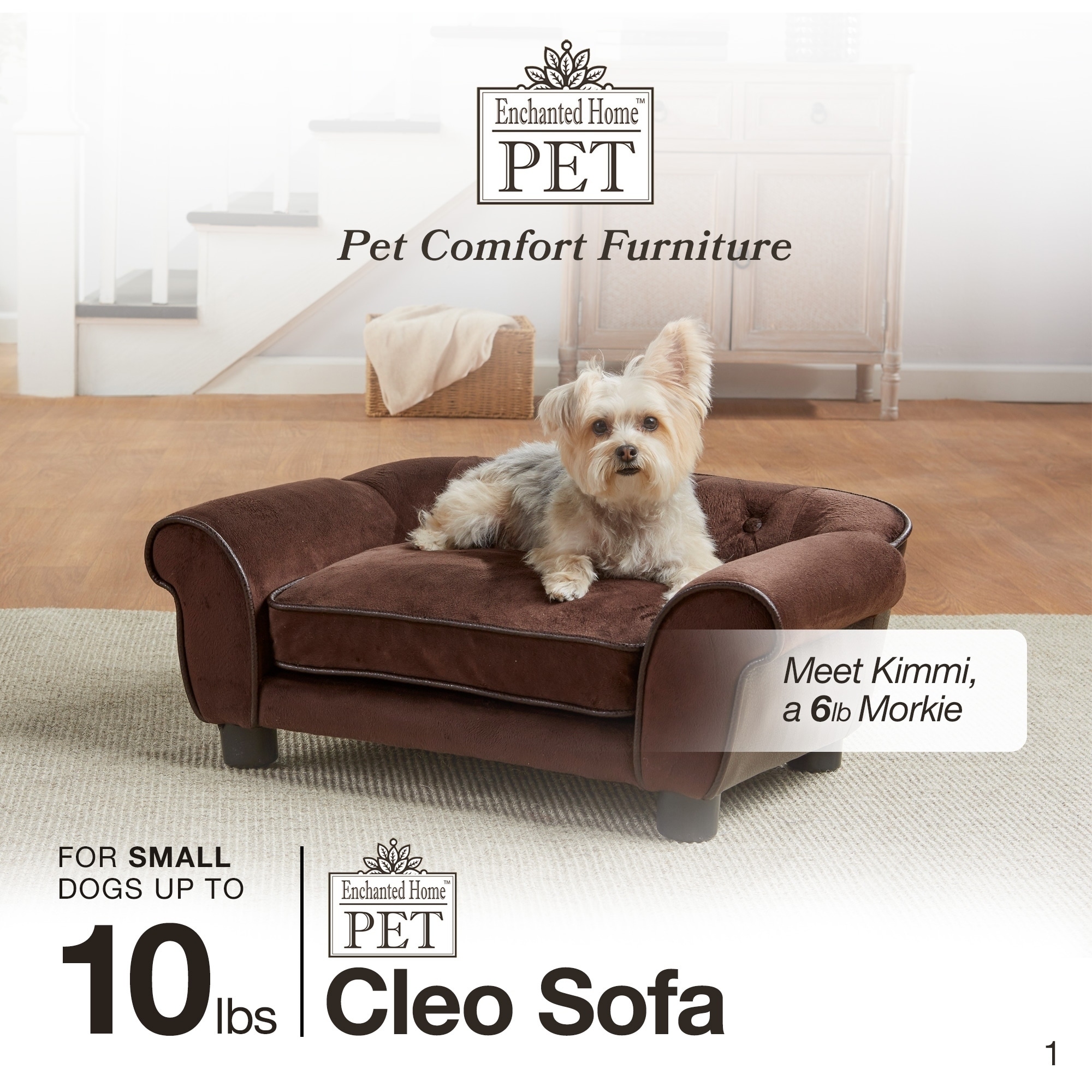 Shop Enchanted Home Pet Cleo Brown Faux Leather Microfiber Pet