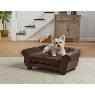 Enchanted Home Pet Dog Beds Blankets For Less Enchanted Home Pet Cleo Brown Faux Leather Microfiber Sofa Bed