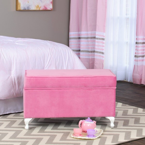 Shop HomePop Diva Juvenile Decorative Storage Bench Pink