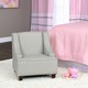 preview thumbnail 1 of 15, HomePop Cameron Juvenile Swoop Arm Accent Chair