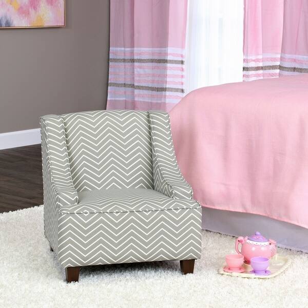 slide 13 of 17, HomePop Cameron Juvenile Swoop Arm Accent Chair Grey