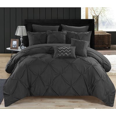 Chic Home Valentina Black 8-Piece Bed in a Bag with Sheet Set - Bed ...