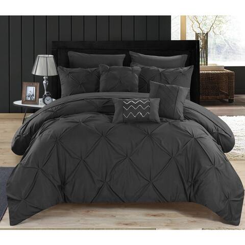 Chic Home Valentina Black 8-Piece Bed in a Bag with Sheet Set