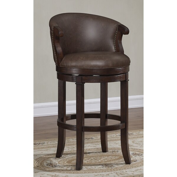 Shop Murphy 26inch Brown Bonded Leather Swivel Counter Stool by