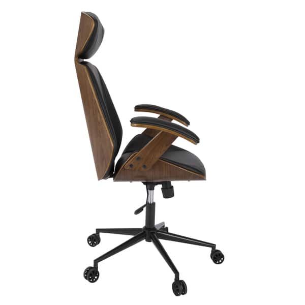 Shop Spectre Mid Century Modern Walnut Wood Office Chair Overstock 12218702