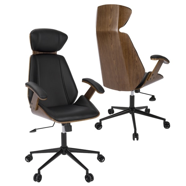 Shop Spectre MidCentury Modern Walnut Wood Office Chair