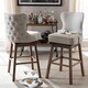 Traditional Fabric 30" Bar Stool by Baxton Studio- Set of 2 - Thumbnail 1