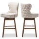 Traditional Fabric 30" Bar Stool by Baxton Studio- Set of 2 - Thumbnail 12