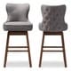 Traditional Fabric 30" Bar Stool by Baxton Studio- Set of 2 - Thumbnail 2