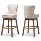 Traditional Fabric 30" Bar Stool by Baxton Studio- Set of 2 - Thumbnail 10