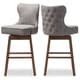 Traditional Fabric 30" Bar Stool by Baxton Studio- Set of 2 - Thumbnail 5