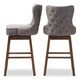 Traditional Fabric 30" Bar Stool by Baxton Studio- Set of 2 - Thumbnail 4