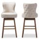Traditional Fabric 30" Bar Stool by Baxton Studio- Set of 2 - Thumbnail 9