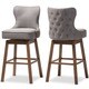 Traditional Fabric 30" Bar Stool by Baxton Studio- Set of 2 - Thumbnail 3