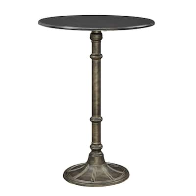 Coaster Furniture Danbury Dark Russet and Antique Bronze Round Bar Table