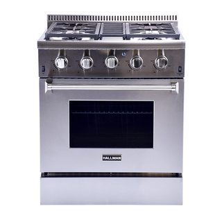 convection hallman gas stainless range professional inch steel overstock