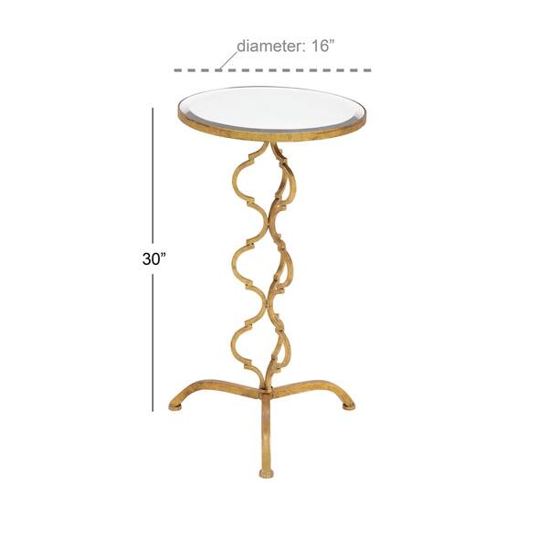 Metal Mirror Accent Table 16 Inches Wide X 30 Metal Mirror Accent Table 16 Inches Wide X 30