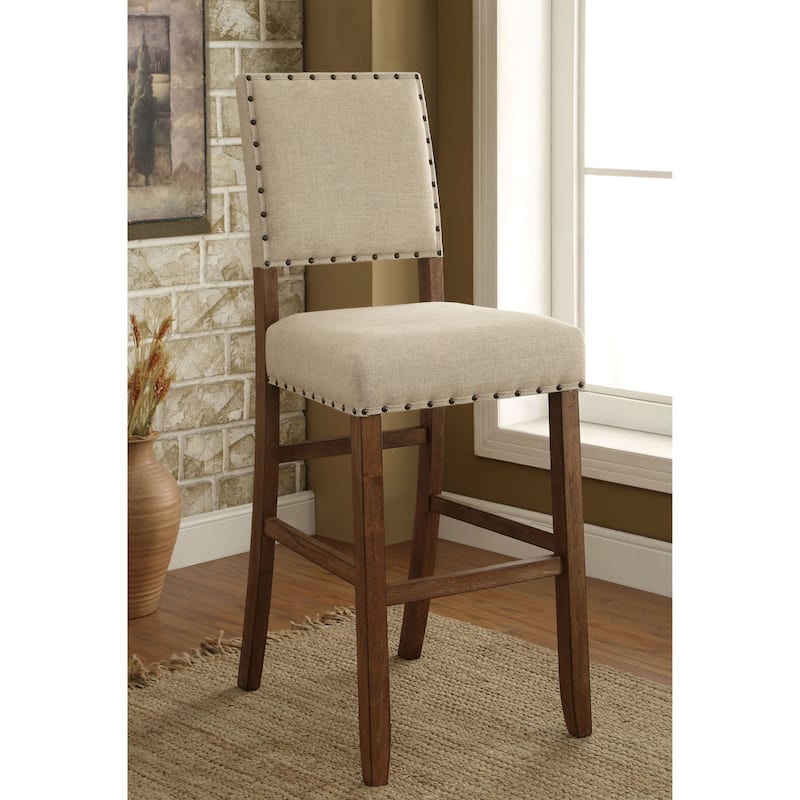 Tays Transitional Walnut Solid Wood 5-Piece Bar Set by Furniture of America