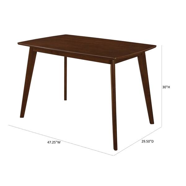 Coaster Furniture Kersey Chestnut Dining Table with Angled Legs Bed