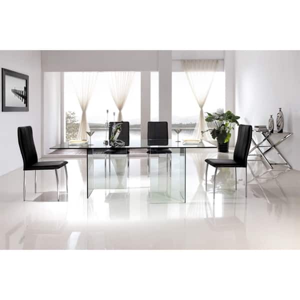 Shop Casabianca Home Miami Collection Clear Glass Dining Table