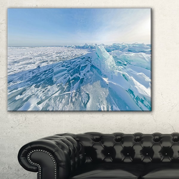 Ice Hummocks In Lake Baikal Siberia Landscape Artwork Print On Canvas Overstock 12219111