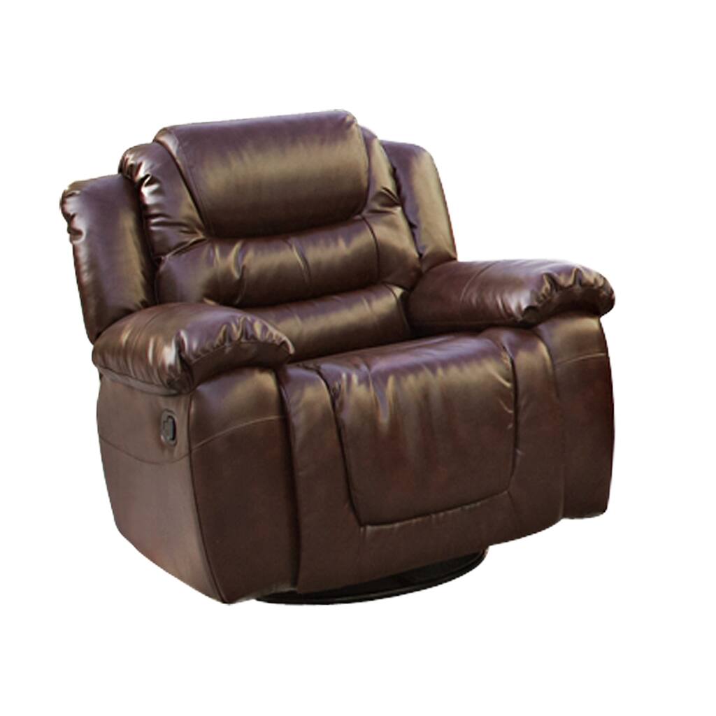 Cheverly Burgundy Faux Leather Rocking Reclining Chair