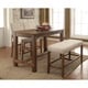 preview thumbnail 3 of 10, Furniture of America Tays Rustic Brown 60-inch Solid Wood Counter Height Table