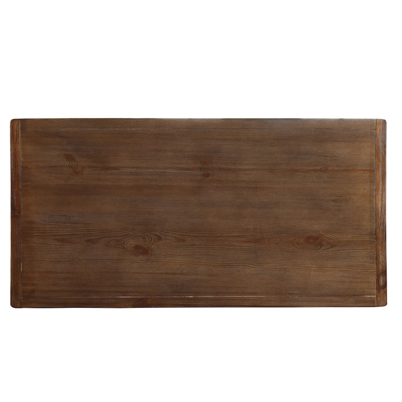 Furniture of America Tays Rustic Brown 60-inch Solid Wood Counter Height Table