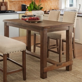 Furniture of America Tays Rustic Brown 60-inch Solid Wood Counter Height Table