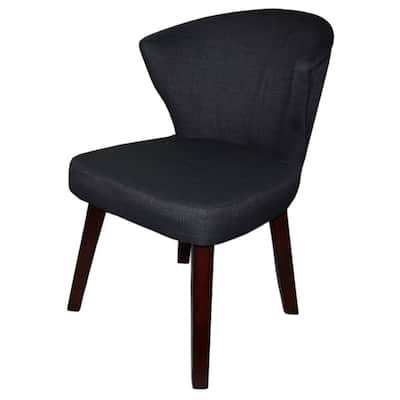 Concave Dark Grey Accent Chair