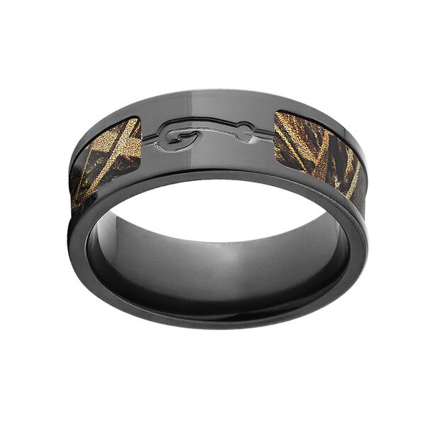 Shop Bz Black Zirconium Realtree Max 5 Camo Men S Ring Overstock