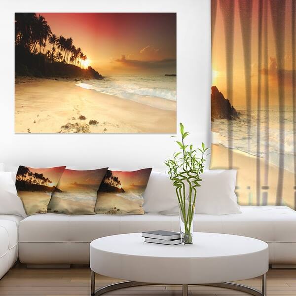 Amazing Sunset and Beach in Sri Lanka - Modern Seashore Canvas Art ...