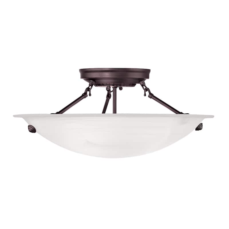 Livex Lighting Oasis 3-light Bronze Ceiling Mount