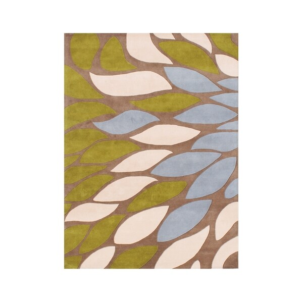 Alliyah Rugs Flower Petals Organic Wool Rug (8' x 10') - 8' x 10'