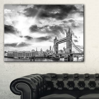 Black and White View of London Panorama - Cityscape Canvas print