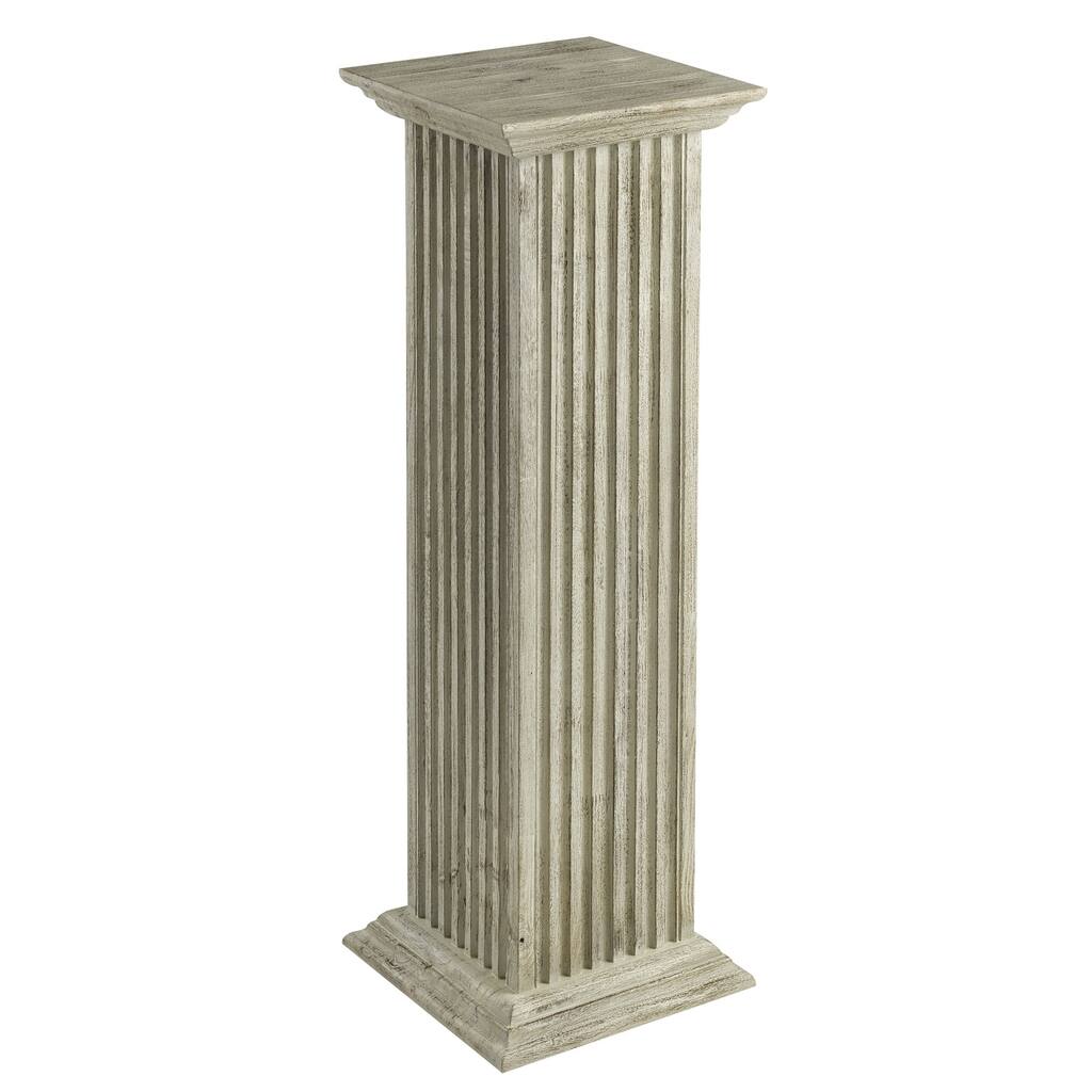Cooper Classics Off-white Wood Mustain Pedestal