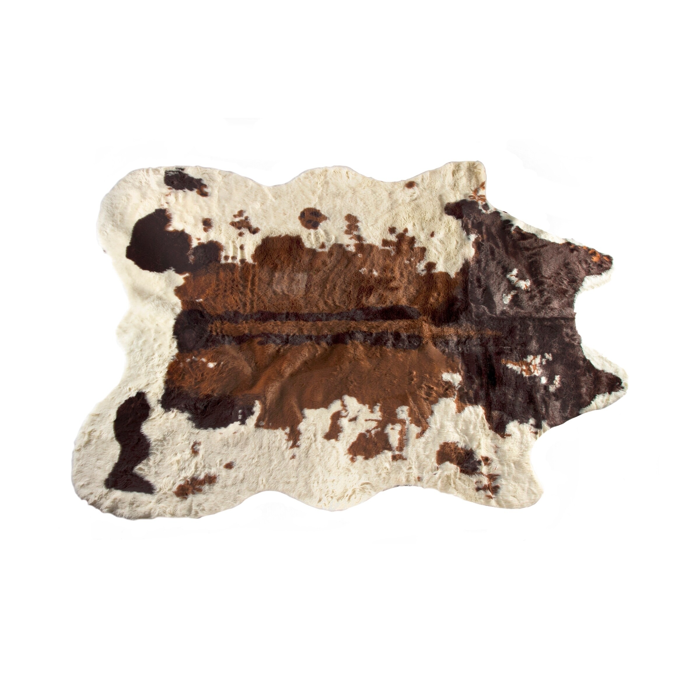 Shop Luxe Houston Tricolore Faux Cowhide Rug Throw 6 X7 Multi