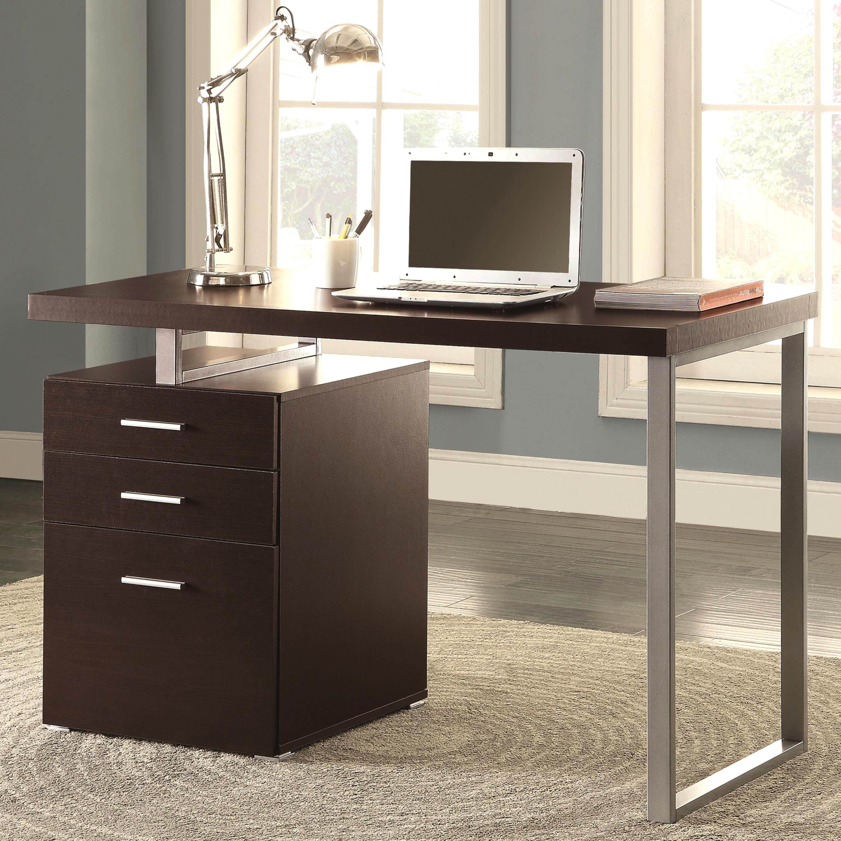 Shop Modern Design Home Office Cappuccino Writing Computer Desk With Drawers And File Cabinet Overstock 12222874