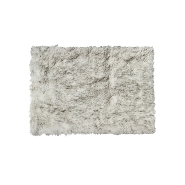 Luxe Hudson Grant Grey Faux Sheepskin Rug Throw 3 X 5 Luxe Hudson Grant Grey Faux Sheepskin Rug Throw 3 X27